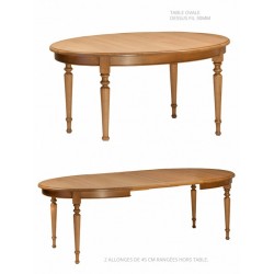 Table ronde ou ovale 4 pieds - Mercier